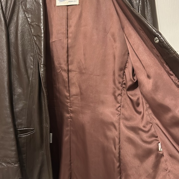 Brown Leather Jacket (Peter Caruso) - Picture 4 of 4